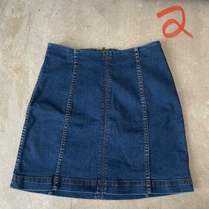 Free People Modern Femme Denim Mini Skirt - Dark Denim Size US 2